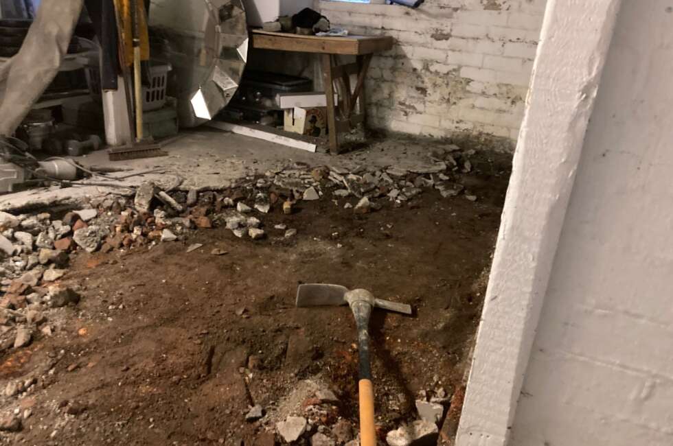 dark cellar conversion been dug out with a pickaxe
